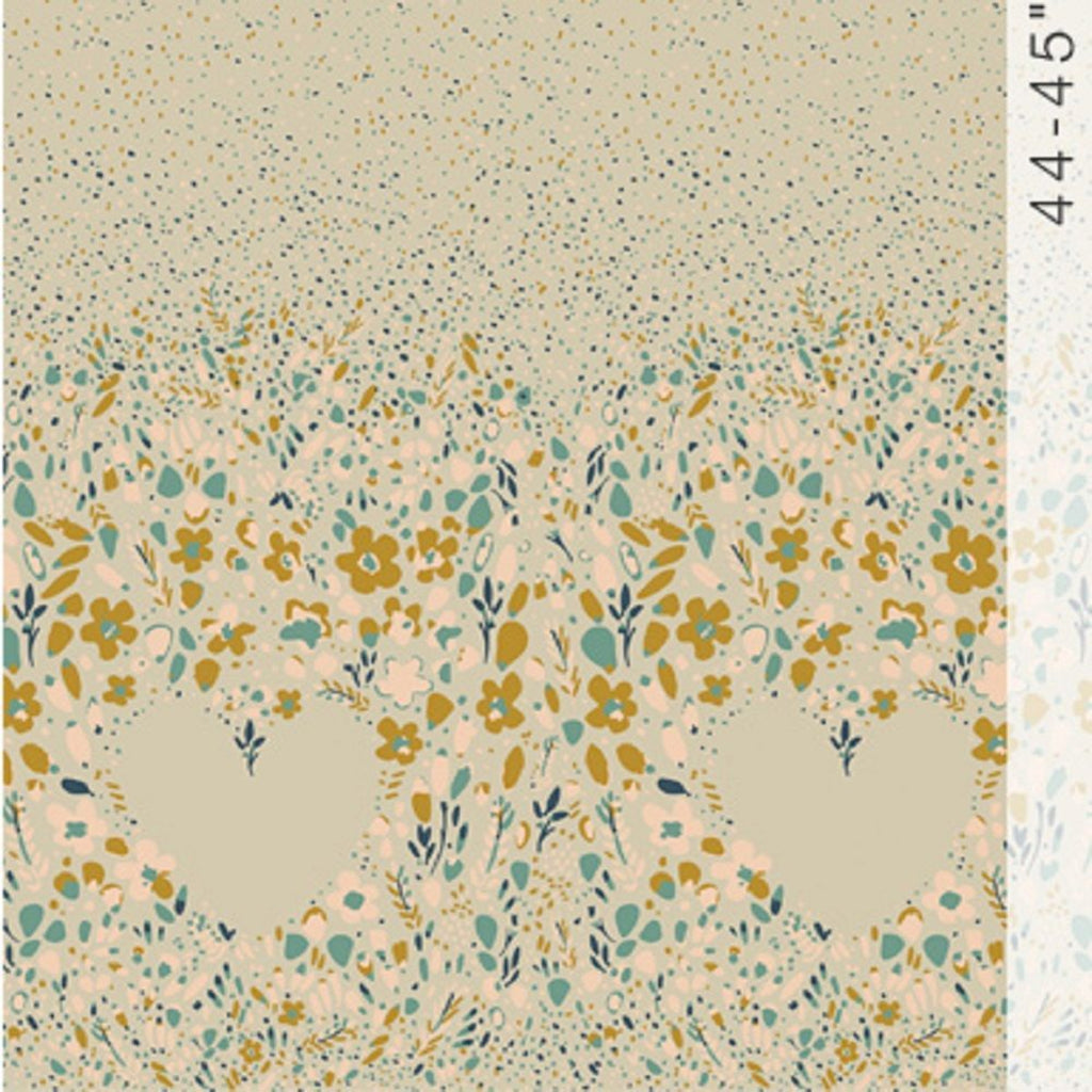 Garden Dreamer Love Garden Calm BORDER PRINT.Priced per 25cm