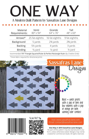 One Way Quilt Pattern: Paper Pattern