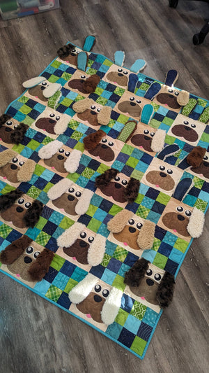 Puppy Kisses Quilt Pattern: Paper Pattern