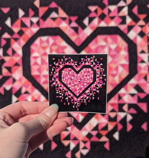 MINI Exploding Heart Quilt Pattern: Paper Pattern