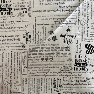 Textured background with black and white patterns and text on a gray background