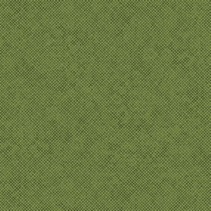 A piece of green fabric with a leaf pattern, indicating it is a textile product suitable for crafting.