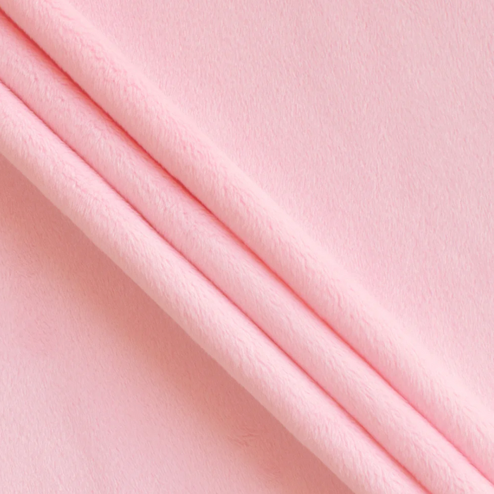 Solid Silky Minky Smooth BLUSH 90".Priced per 50cm