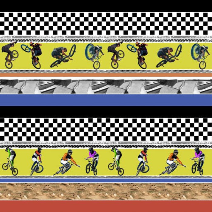 Bunny Hop Mania Stripe.Priced per 25cm.