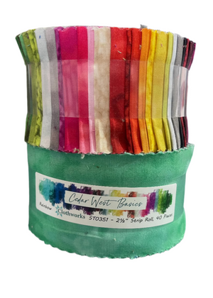 *Cedar West Basics Rainbow ST0351 Strip Roll (Jelly Roll)