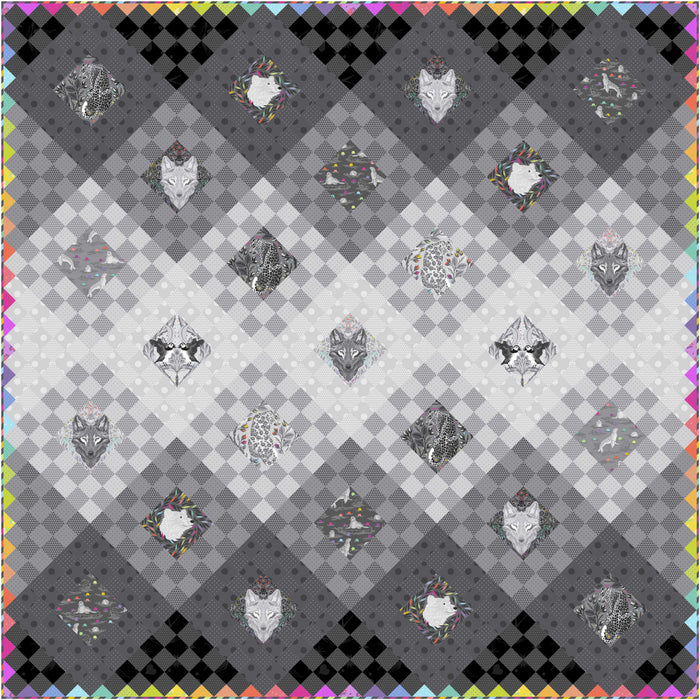 **Preorder Shade to Gray Quilt Kit Graywork KIT2QTTP.FADE Tula Pink Due Dec Pre Order Price $540