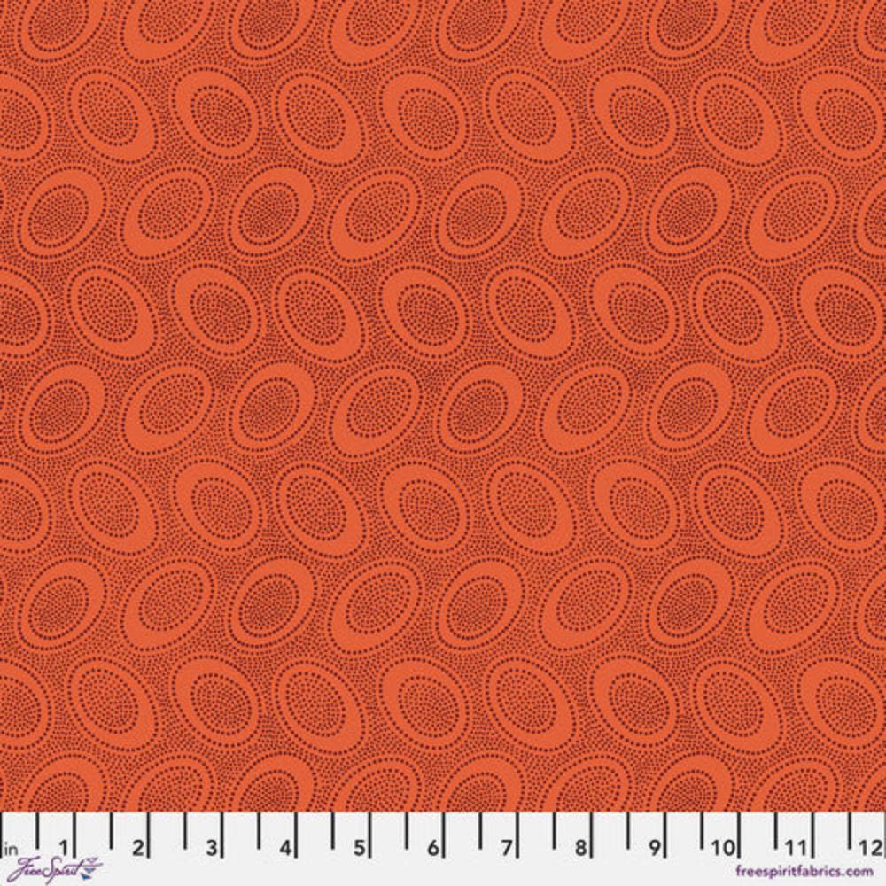 KFC Aboriginal Dot ORANGE GP71.Priced per 25cm