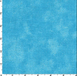 Solid blue fabric swatch with a ruler at the bottom