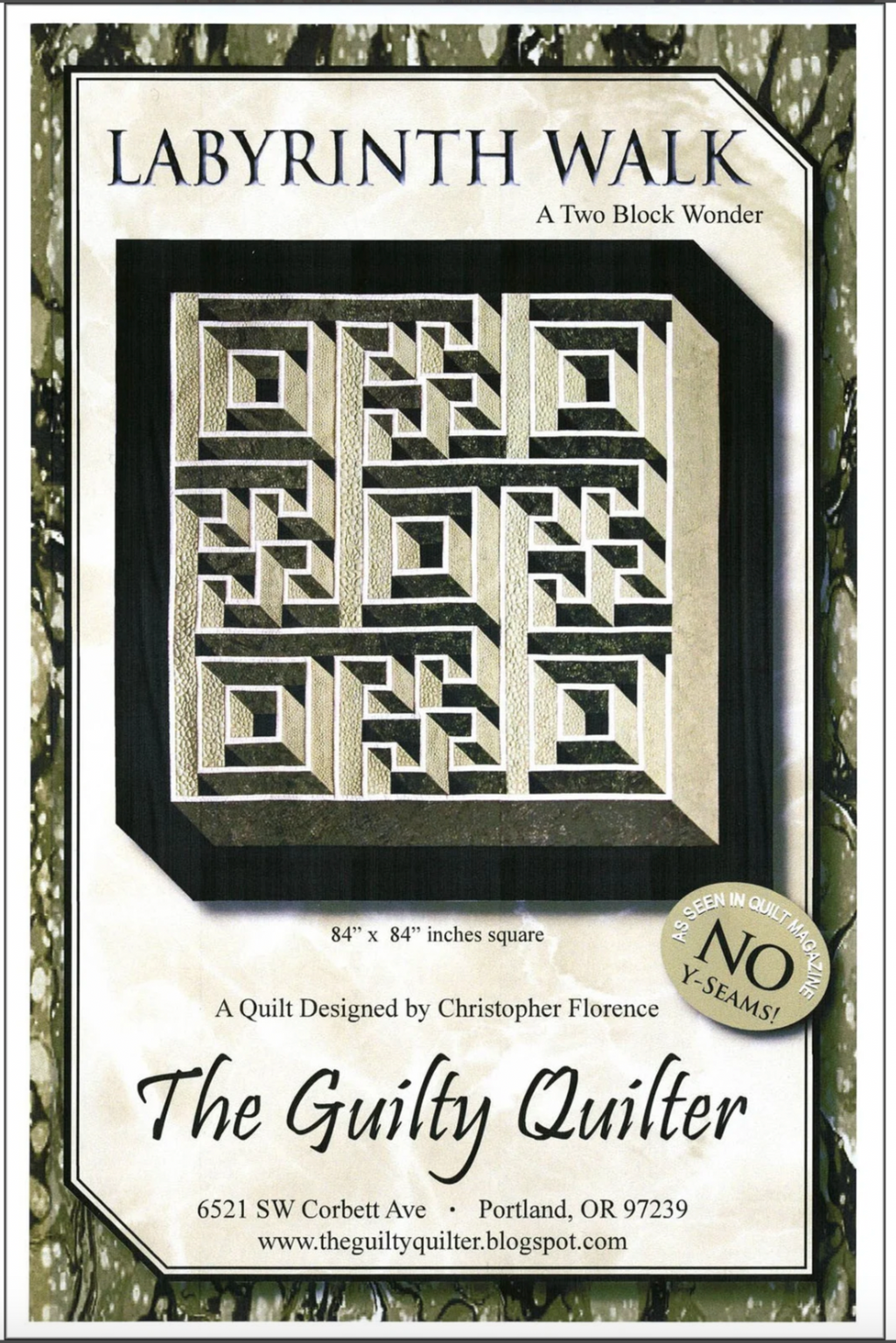 Labyrinth Walk Quilt Pattern designed by Christopher Florence