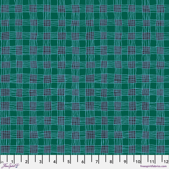 *Pre Order KFC Feb 2025 Gingham AQUA PWBM089 Priced per 25cm - due Feb/March 2025