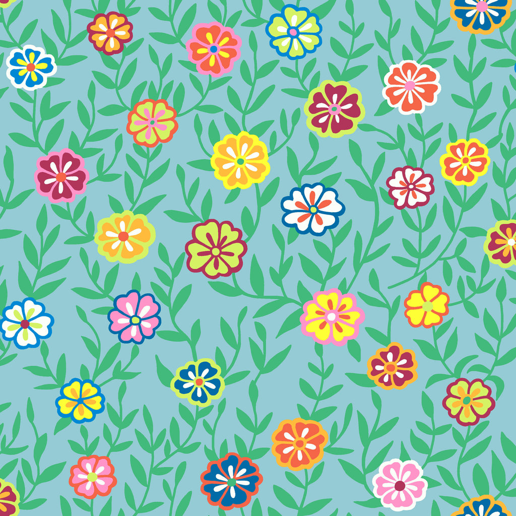 KFC Busy Lizzy Turquoise PWGP175.*LAST CHANCE Priced per 25cm