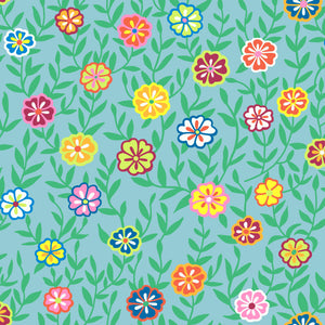 KFC Busy Lizzy Turquoise PWGP175.*LAST CHANCE Priced per 25cm