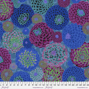 Colorful floral pattern with a ruler at the bottom for scale.