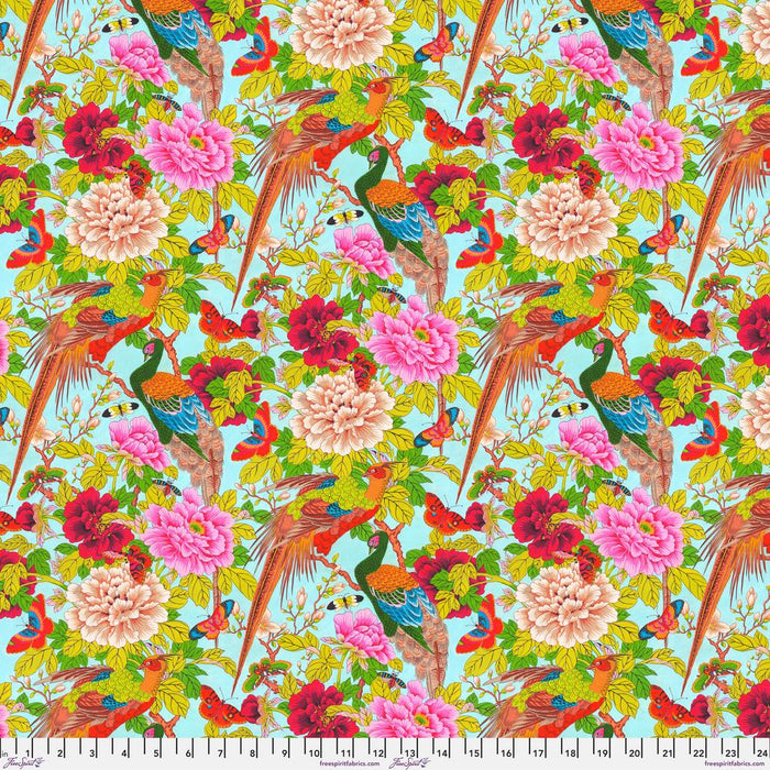 *REMNANT TEMPLE GARDEN Pheasants and Butterflies  - PWSL120.MULTI - 1.4 Metres