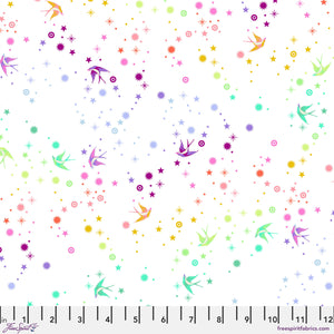 True Colors Fairy Dust WHITE PWTP133 by Tula Pink.Priced per 25cm