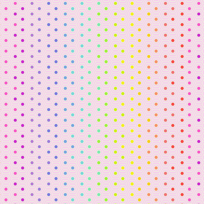 True Colors Hexy Rainbow - SHELL PWTP151 by Tula Pink.Priced per 25cm