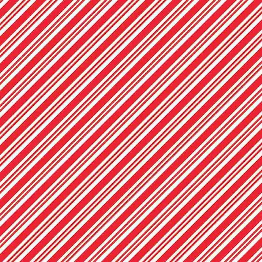 Marcus Fabrics NAUGHTY ELVES Candy Stripe RED R590348D.Priced per 25 Cm.