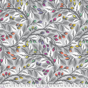 **Pre Order Tula Pink GRAYWORK QBTP019.FOG Best Buds 108" WIDEBACK in  Priced per 50 cm - due Nov/Dec