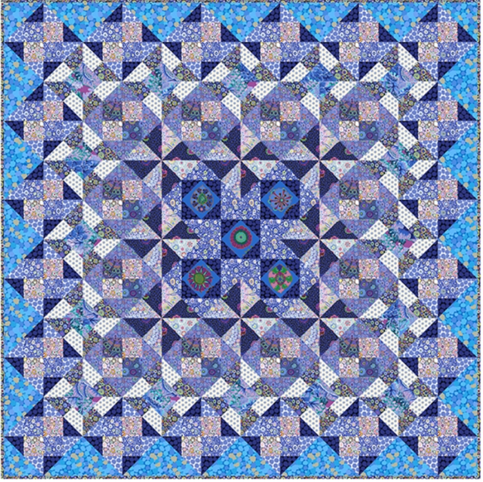 *+Kaffe Fassett Collective Mystery Quilt Program 2024 - DELFT COLORWAY