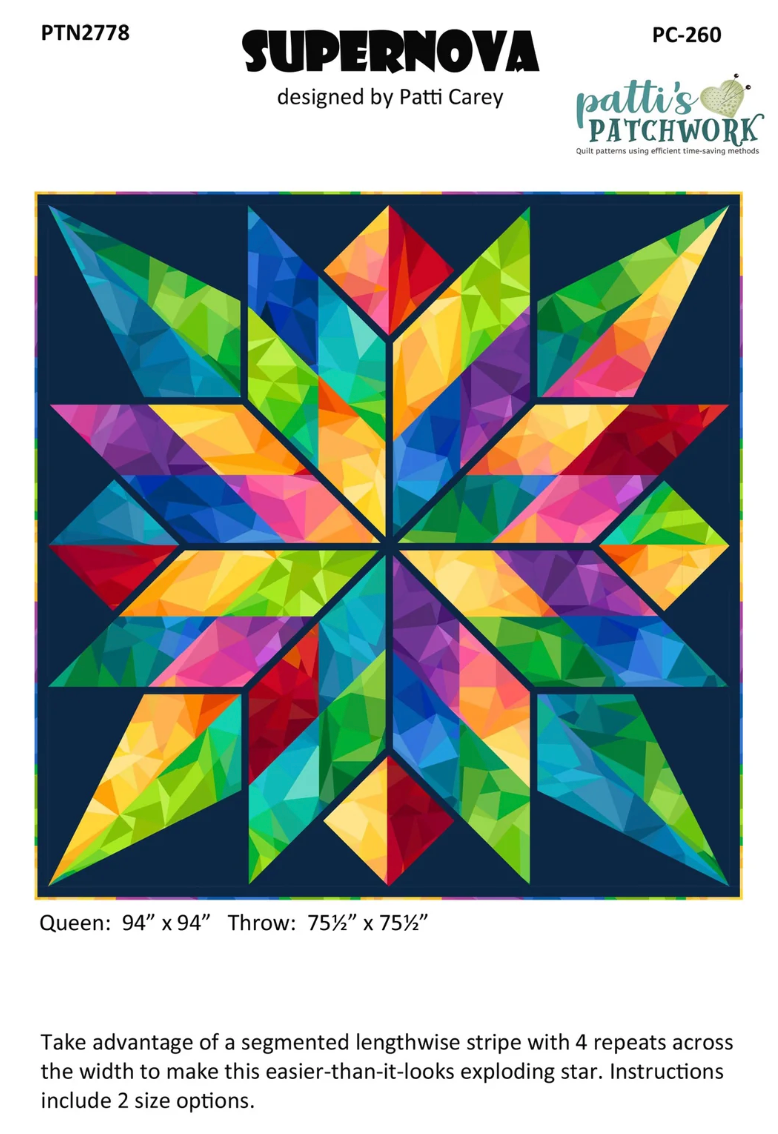 Supernova Quilt Pattern PC-260 - Paper Pattern