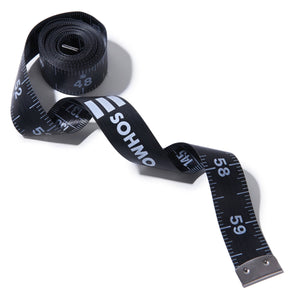 Black measuring tape with 'SOHMO' branding on a white background