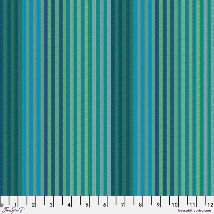 *Pre Order Kaffe CWSGP001.AQUA Caterpillar Stripe.Priced per 25cm - due March/April 2025