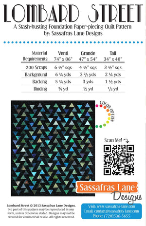 Lombard Street Quilt Pattern: Paper Pattern