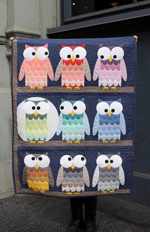 Hootsville Row Quilt Pattern: Paper Pattern