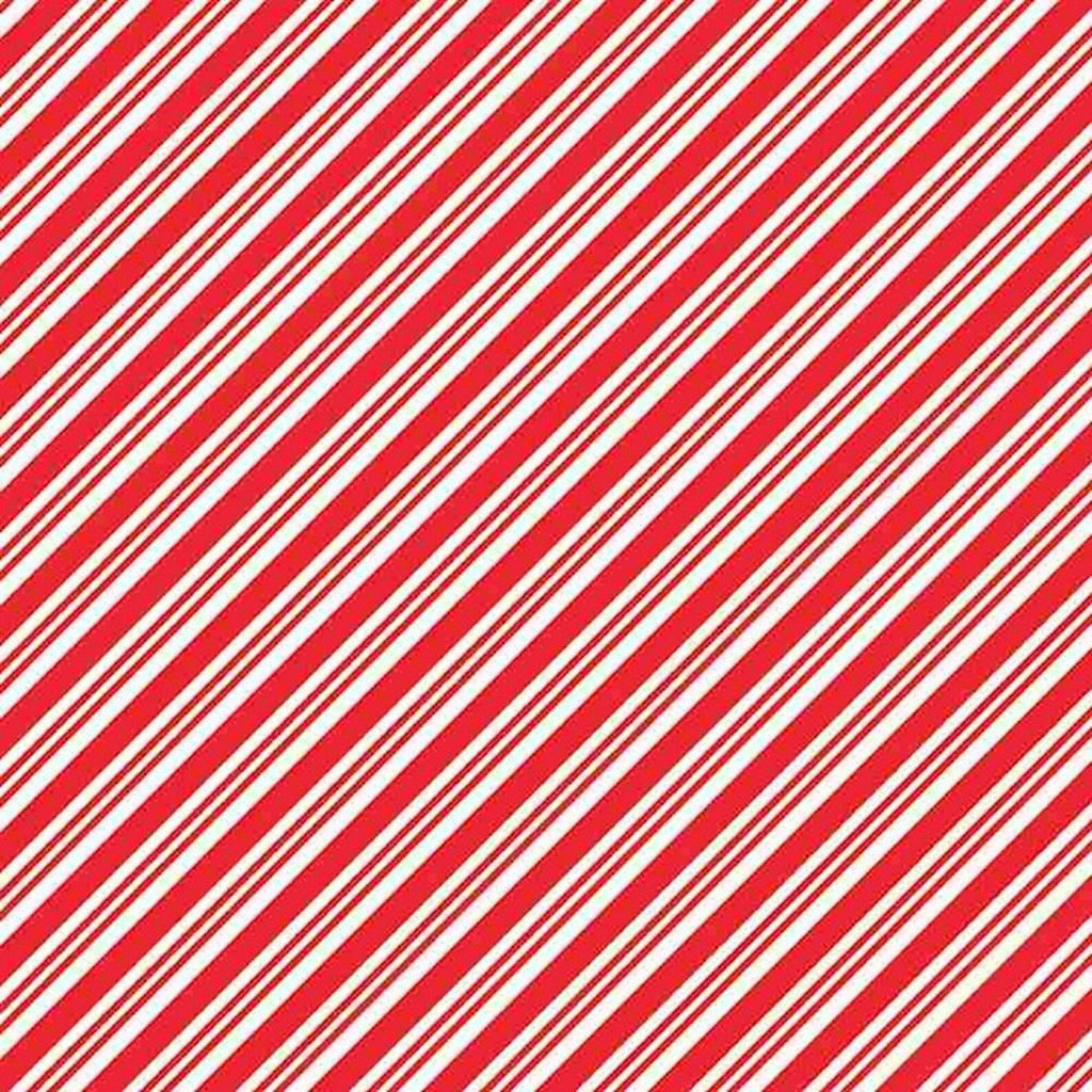 Marcus Fabrics NAUGHTY ELVES Candy Stripe RED R590348D.Priced per 25 Cm.