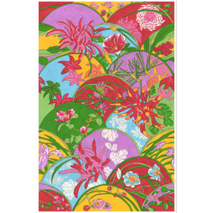 TEMPLE GARDEN  by Philip Jacobs Floral Fans - PWSL123.MULTI.Priced per 25cm