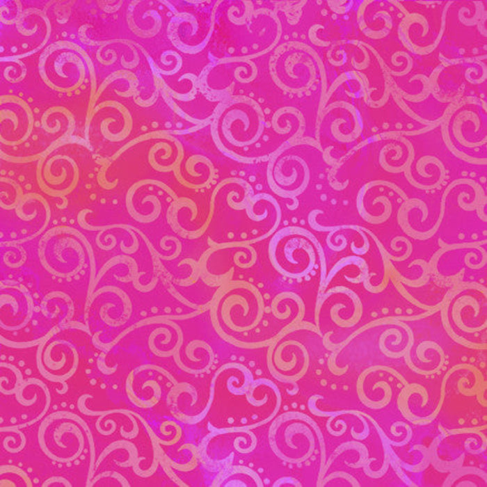 **OMBRE SCROLL WIDEBACK  24775PV HOT PINK.Priced per 50cm.