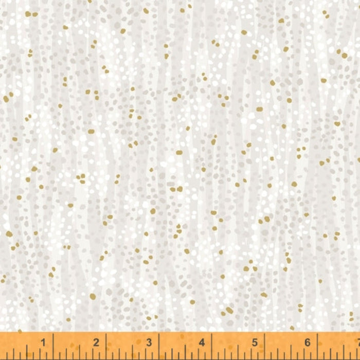 DEWDROP by Whistler Studios 52495M-20 Pebble Cotton / metallic embellished.Priced per 25cm