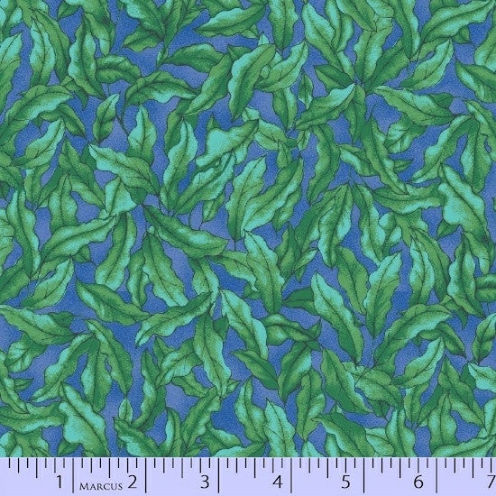 Marcus Fabrics - The Rainbow Fish Blue Algae 9751-0115.Priced per 25cm
