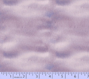 Purple fabric swatch with a ruler at the bottom for scale