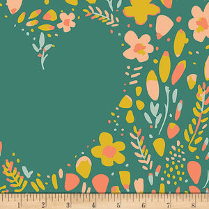 Garden Dreamer Love Garden Vibrant BORDER PRINT.Priced per 25cm