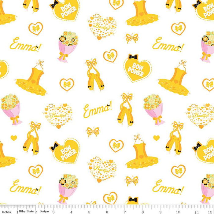 Emma Icons White.Priced per 25cm - The Wiggles