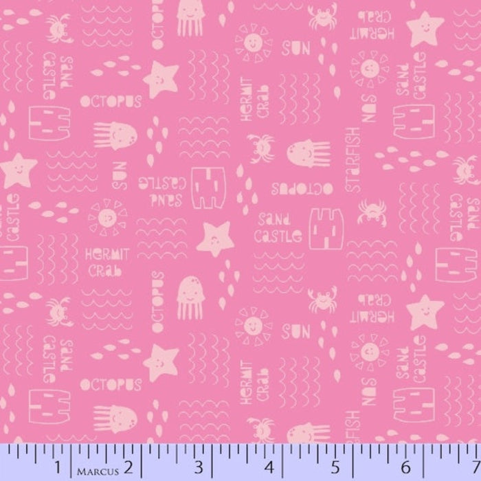 Chasing Waves by Red Brolly 9737-0124 - pink.Priced per 25cm