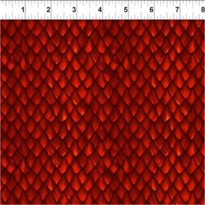 Dragons by Jason Yenter 6DRG-1, Dragon scales Red.Priced per 25 Cm.