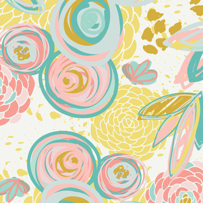 Reverie Fusion - Sprayed Blooms Reverie.Priced per 25cm