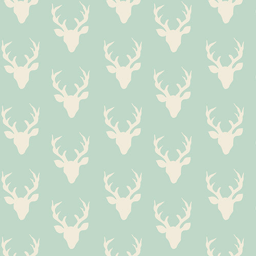 Art Gallery - Tiny Buck Forest Mint HBR-4440-1.Priced per 25cm