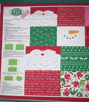 *SAFETY FIRST FACE MASK HOLIDAY PANEL BY STACY IEST HSU