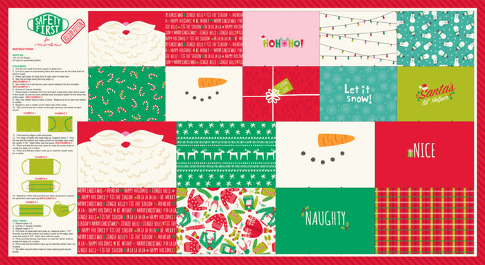 *SAFETY FIRST FACE MASK HOLIDAY PANEL BY STACY IEST HSU