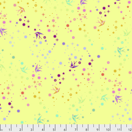 Tula Pink True Colors - Fairy Dust - LIME PWTP133 - Priced per 25cm