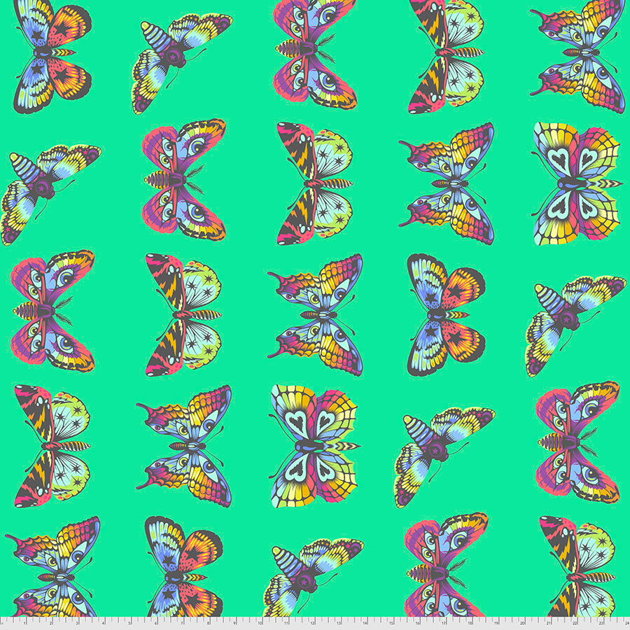 Daydreamer - Butterfly Hugs - Lagoon -  PWTP171. Priced per 25cm