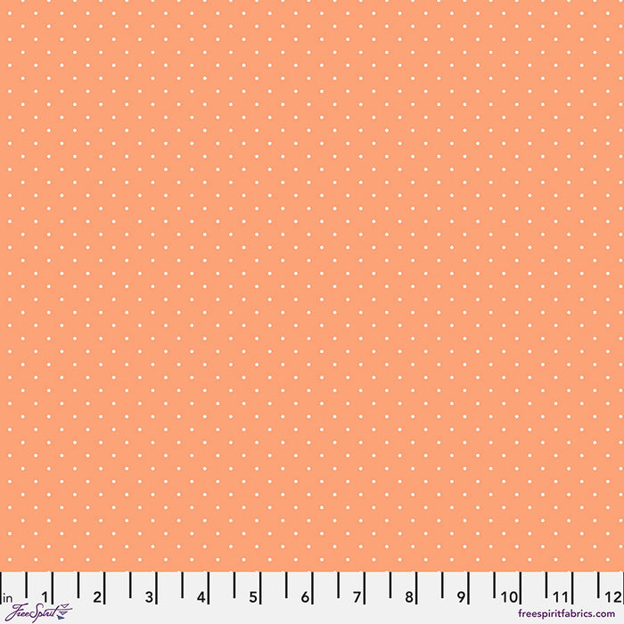 Tiny Dots & Stripes by Tula Pink - DOTS PEACHY - PWTP185. Priced per 25cm