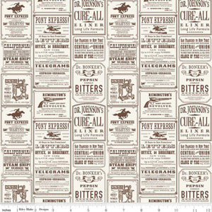 Newspaper text Riley Blake fabric