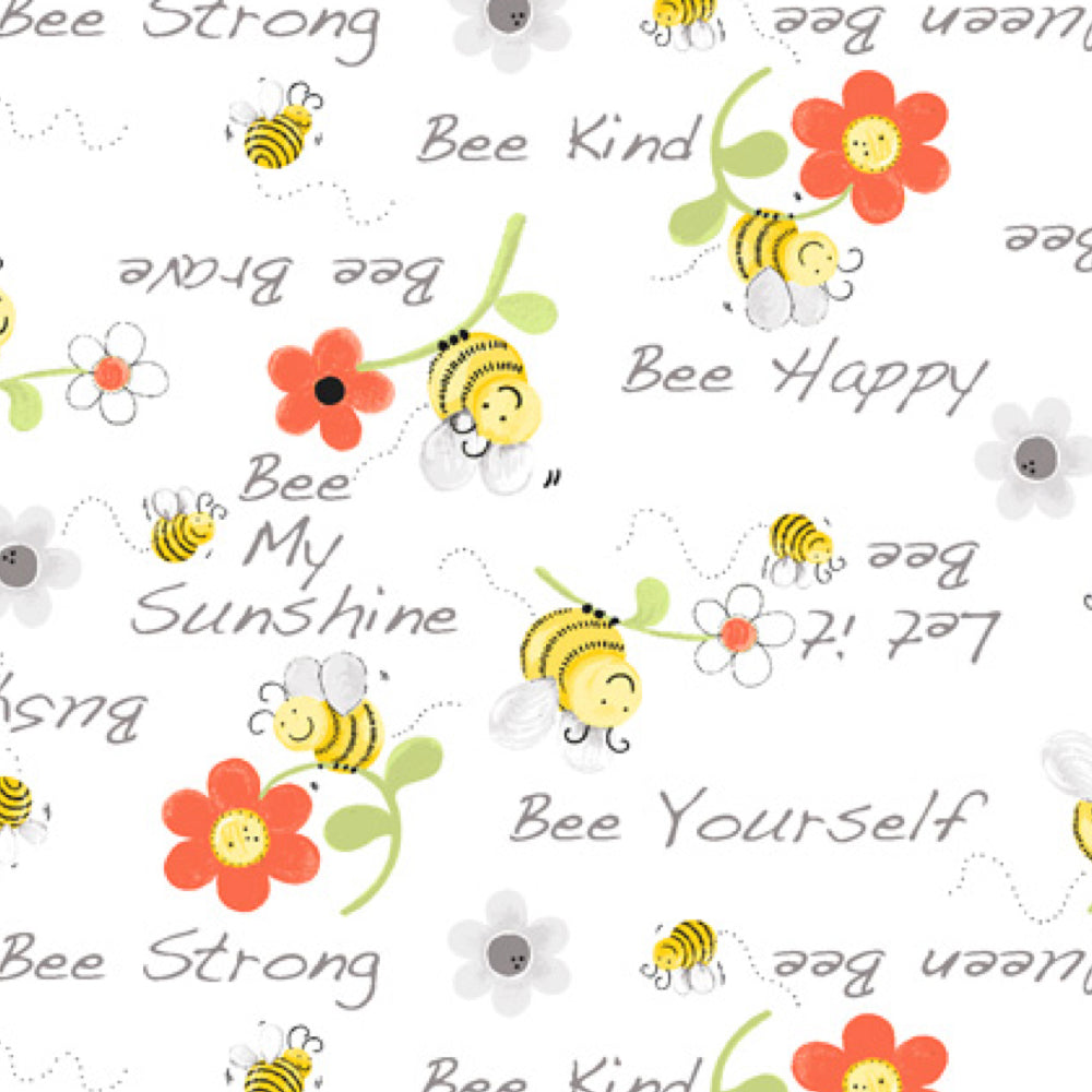 Sweet Bees Bee Kind by SusyBee SB20362-100.Priced per 25cm