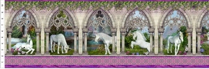 *END OF ROLL* Unicorns by Jason Yenter 3UN 1, UNICORN BORDER Multicolour - 1.62 Metres