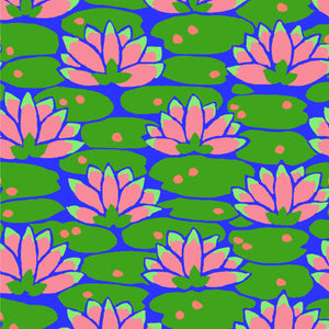 TEMPLE GARDEN Lily Pond - PWSL126.MULTI by Philip Jacobs.Priced per 25cm