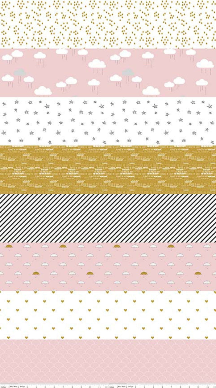 When Skies are Grey  SC5601 PINK.Priced per 25cm.